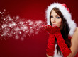 Portrait of beautiful christmas girl