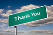 Thank you street sign