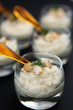 Verrines de crème de céleri aux noix de Saint Jacques