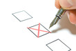 close up of questionnaire test