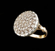 Golden ring with diamonds