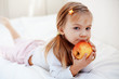 Child with apple