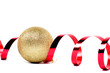 boule de noël doré à paillette