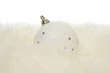 White glitter snow christmas ball