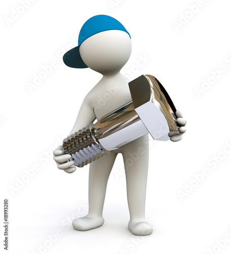3D Man with Screw