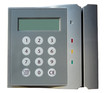 security entry card scanner, isolated on white