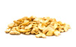 handful of cashew nuts isolated on white