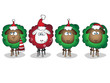 Santa and elves. Christmas. isolated Santa and elves. Christmas. isolated