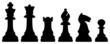 Pièces d'Echecs - Chess Pieces (Silhouette - Jeu - Vecteur) Pièces d'Echecs - Chess Pieces (Silhouette - Jeu - Vecteur)