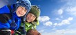 Children in ski clothing