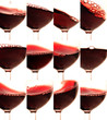 verres de vin en mouvement