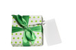 Gift box with green ribbon
