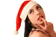 Isolated young christmas woman Isolated young christmas woman
