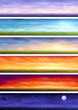 Day cycle - set of six steppe landscapes