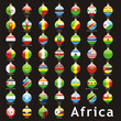 fully editable isolated african flags in christmas bulbs shape fully editable isolated african flags in christmas bulbs shape