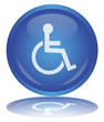 Bouton “Handicap - Disabled Sign” (Symbole - Rond - Vecteur)