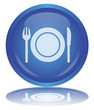 RESTAURANT Web Button (Tourism - Hotel - Cuisine - Vector)