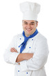 portrait of a handsome cook isolated over white