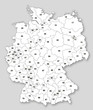 Vektor: Postleitzahlregionen (zweistellig) in Deutschland Postleitzahlregionen (zweistellig) in Deutschland