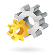 vector gear icon for tools and system settings vector gear icon for tools and system settings