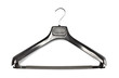 black coat hanger isolated on white
