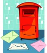 Illustration of a  envelopes for mail