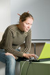 woman with notebook