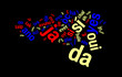 Oui dans toutes les langues, nuage de mots