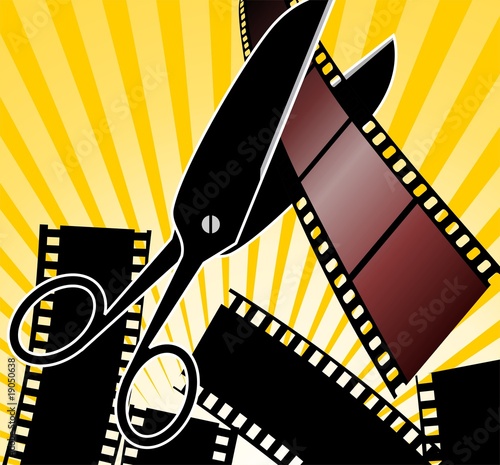 Illustration: Illustration of Scissors and film Illustration of Scissors and film