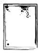 Vector - Black frame with copyspace on white with spots