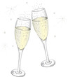 Silvester, Sylvester, Neujahr, Sektgläser, Sekt, Geburtstag
