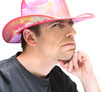 pink cowboy hat