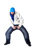 Hip hop man dancer isolated on white