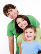 Happy faces of an young family