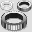 Gears Vector (Shiny, Flat, Outlined)