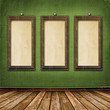 Old gold frames Victorian style on the wall in the room Old gold frames Victorian style on the wall in the room