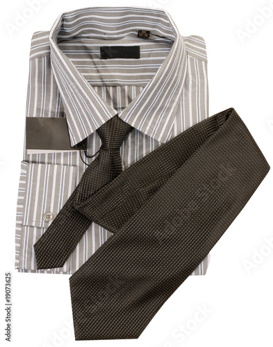 Photo: Man's shirt and tie. Man's shirt and tie.