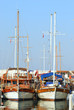 Beautiful marina view, sailboats in harbor of Kemer. Turkey Beautiful marina view, sailboats in harbor of Kemer. Turkey