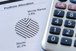 Portfolio allocation illustrates the asset in a pie chart