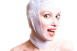 Portrait of the woman with the tied up head