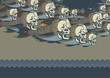 background with hellish flying fish