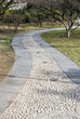 cobblestone road park path
