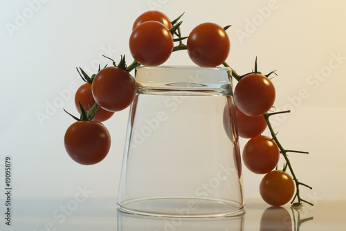 Cherry tomatoes in glass Cherry tomatoes in glass