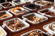 Dried food at the market Dried food at the market