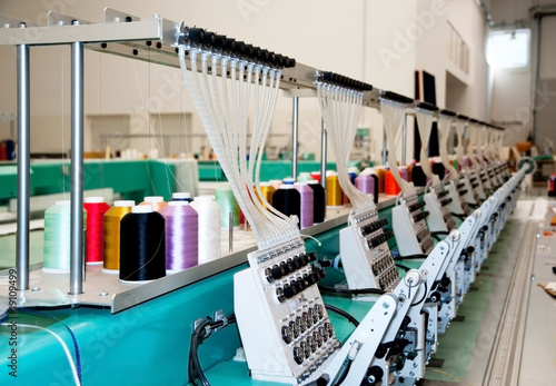 Photo: Textile: Industrial Embroidery Machine Textile: Industrial Embroidery Machine