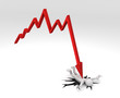 Financial stock crash strikes down on person