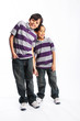 Photo: Happy brothers smiling isolated Happy brothers smiling isolated