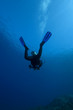 Diver in deep water Diver in deep water