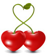raster. cherry heart