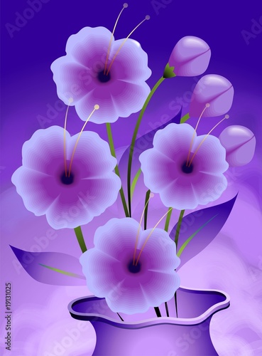Illustration: Digital painting of flower Digital painting of flower